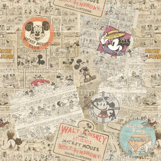 Vintage mouse newspaper