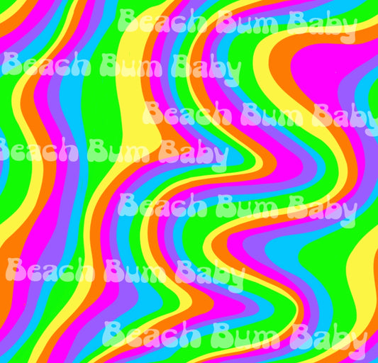 90s Rainbow Wavy