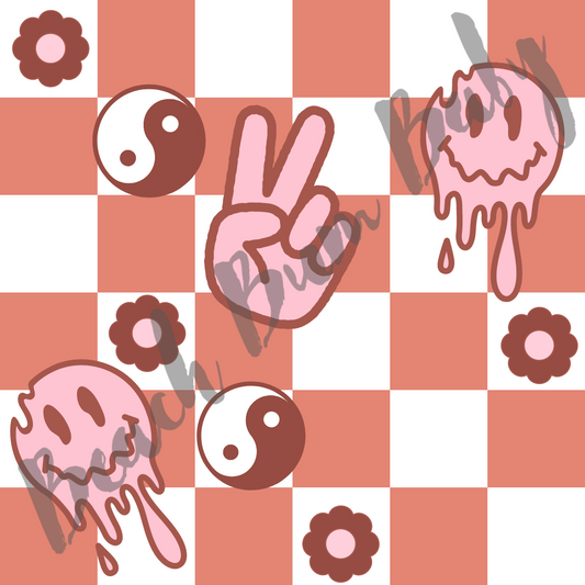 Checkered Drippy Smiley