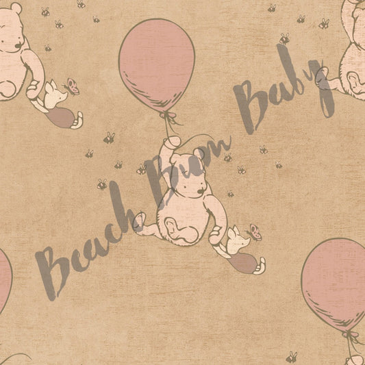 Vintage Bear With Balloons