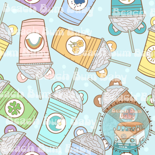 Caring bears coffee blue
