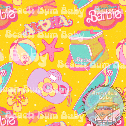 Retro doll summer yellow