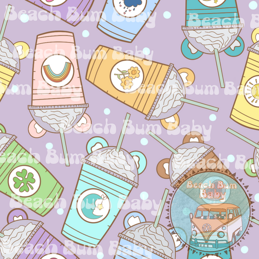 Caring bears coffees purple