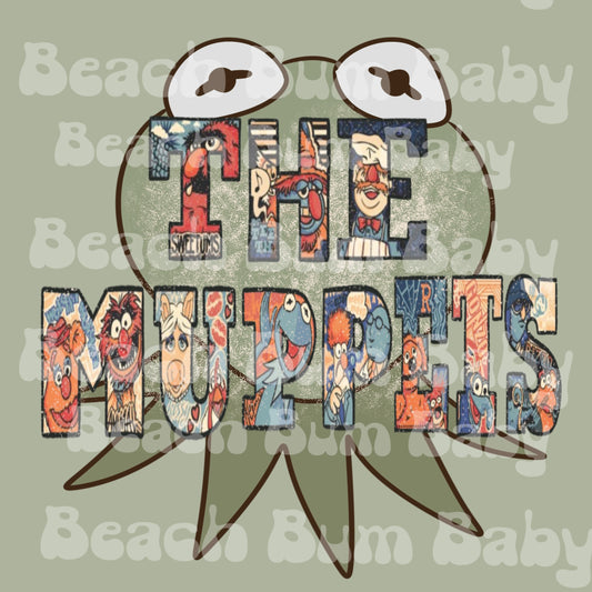 Vintage frog puppet PNG