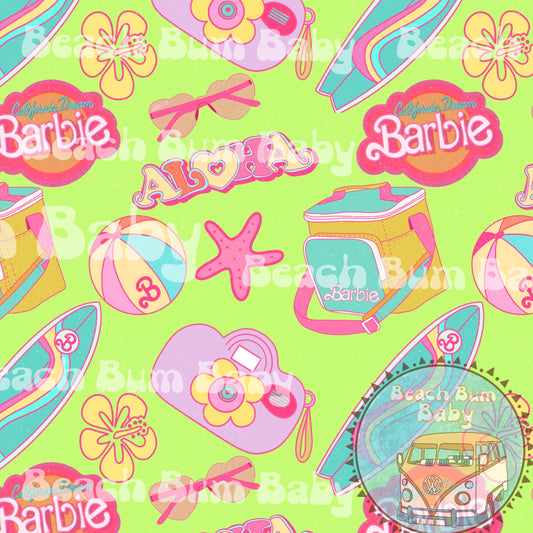 Retro doll summer green
